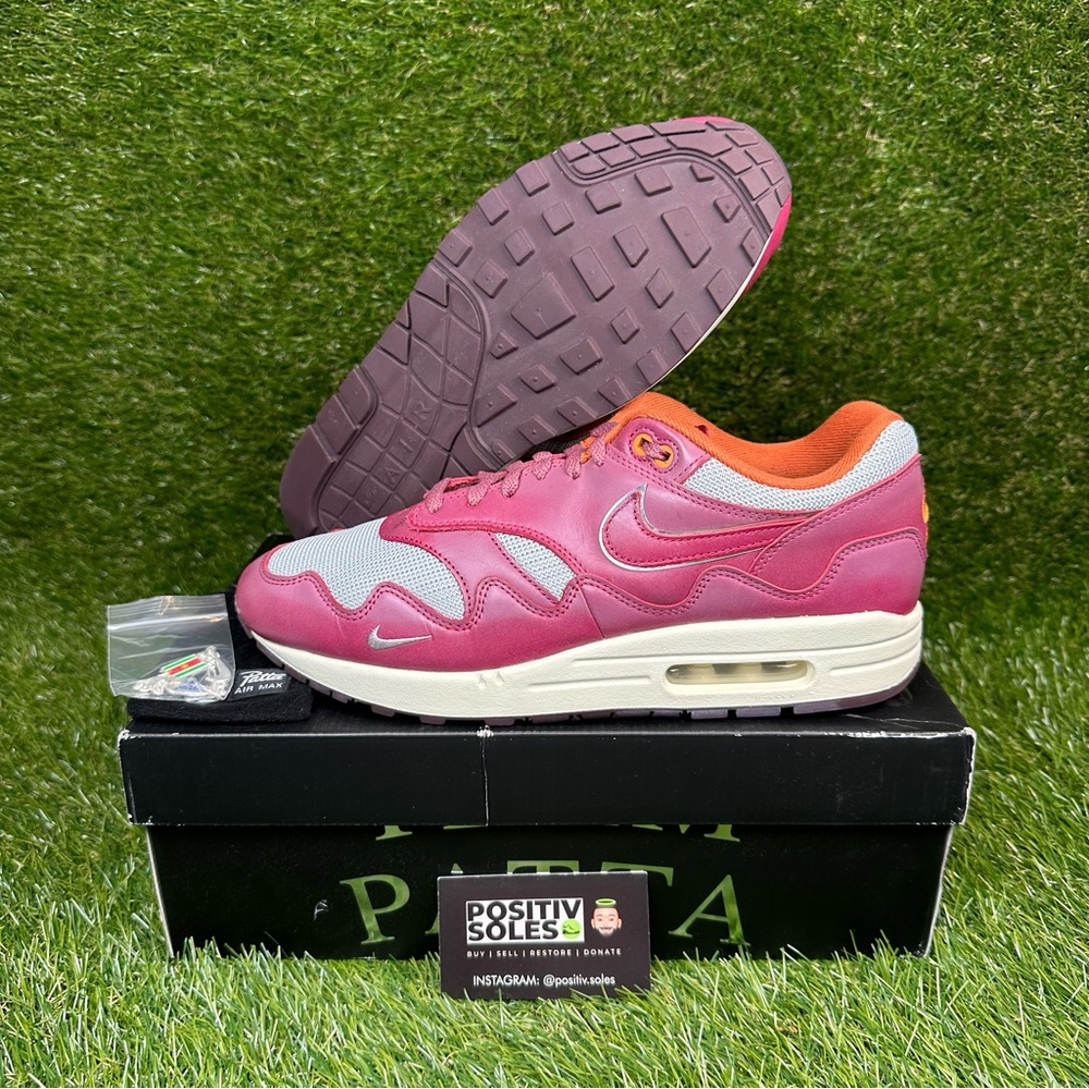 Air Max 1 Rush Maroon x Patta